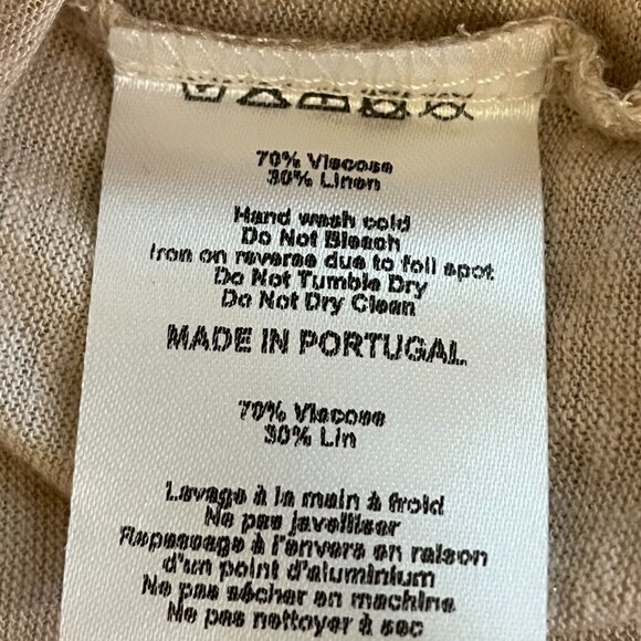 Anthropologie Shimmer Gold Metallic Short Sleeve Top - Picture 5 of 6